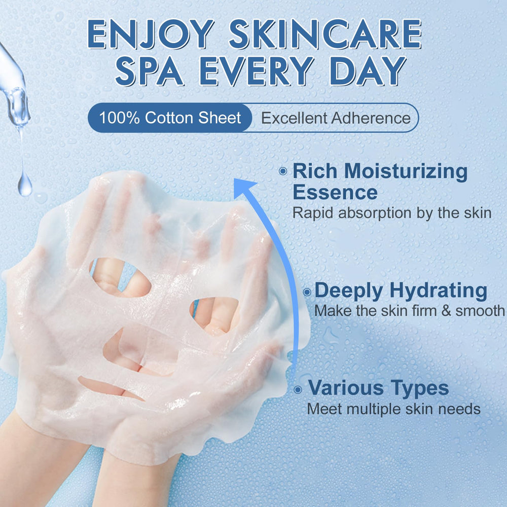 KONEUK fanned sheet masks array highlighting ingredient options