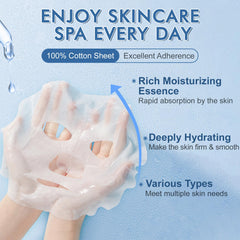 KONEUK fanned sheet masks array highlighting ingredient options