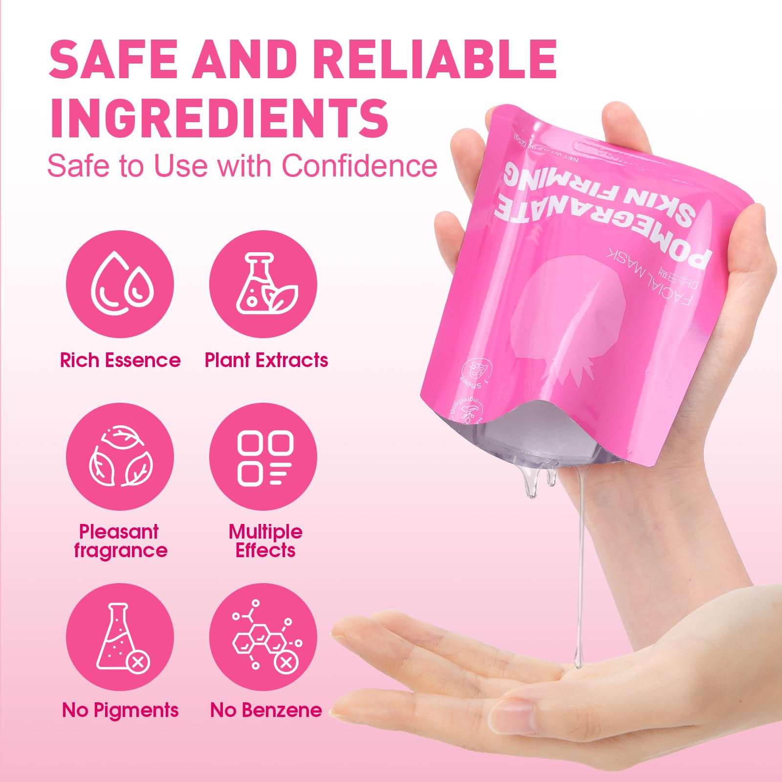 KONEUK sheet mask held in hand to show compact travel-friendly size