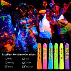 KongJuntzd group partying under black lights showing neon color impact