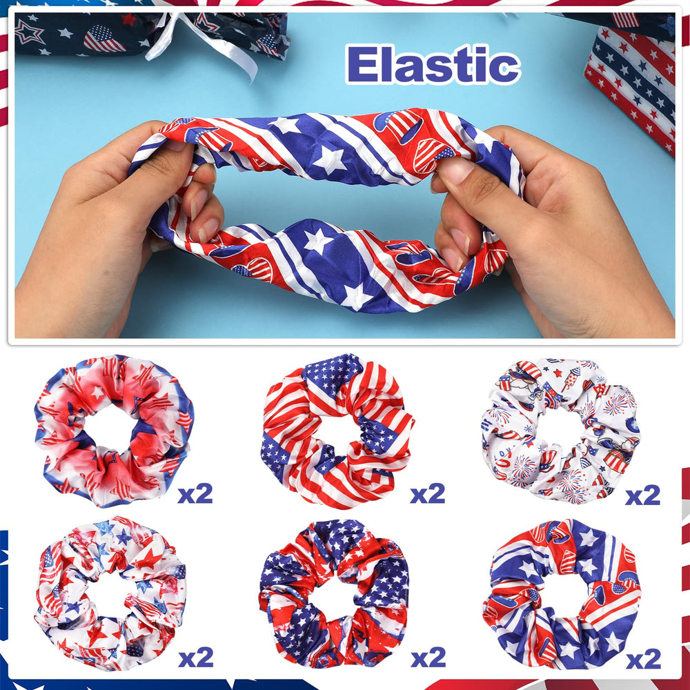 Konsait scrunchie next to a hand showing actual size for accurate scale