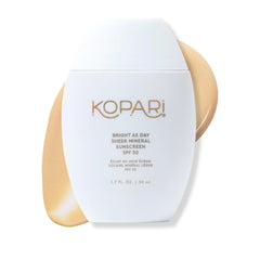 Kopari front packaging showing SPF 50 and sheer finish benefits