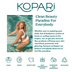 Kopari reef-safe badge signifying eco-conscious sun protection