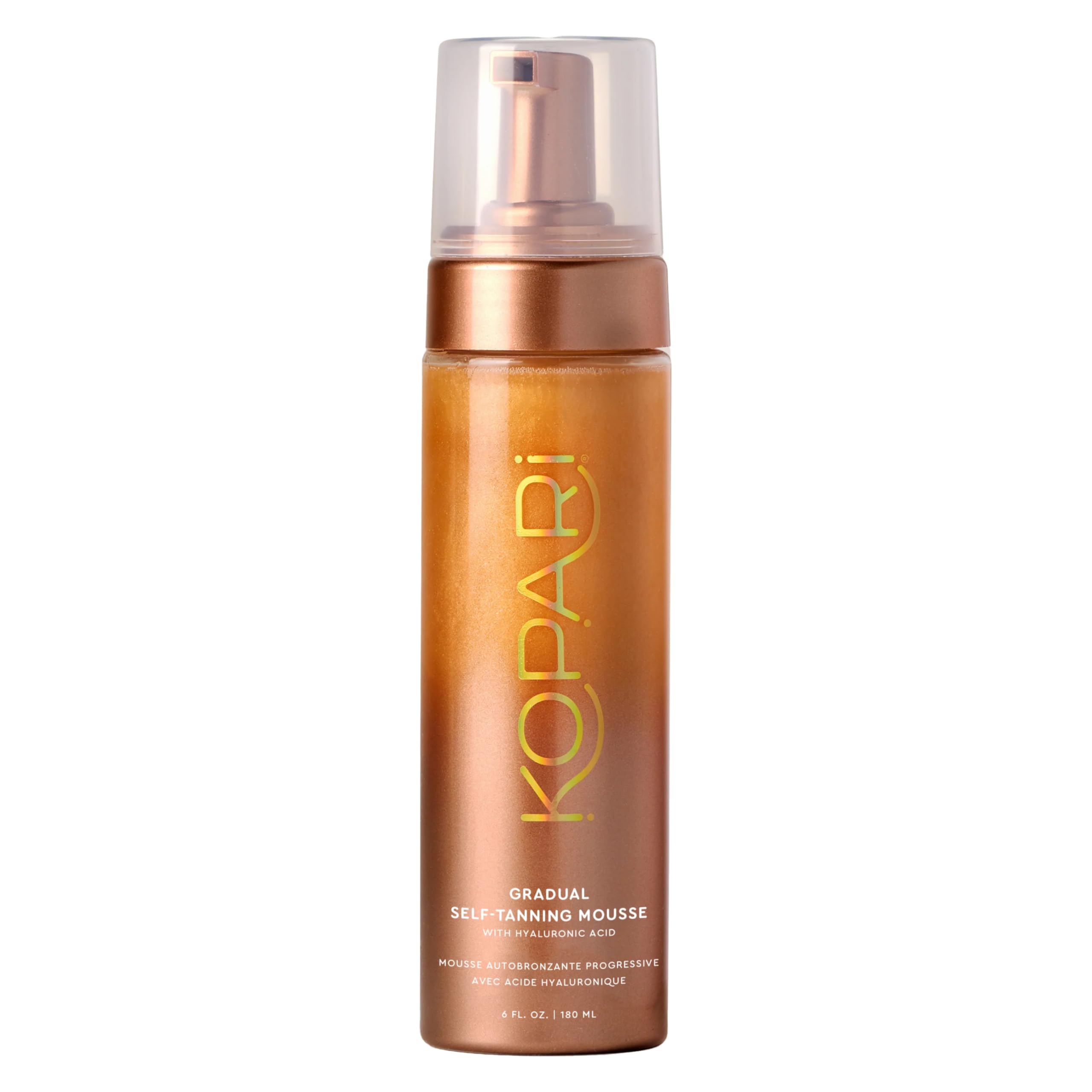 Kopari front packaging showing mousse bottle and benefits