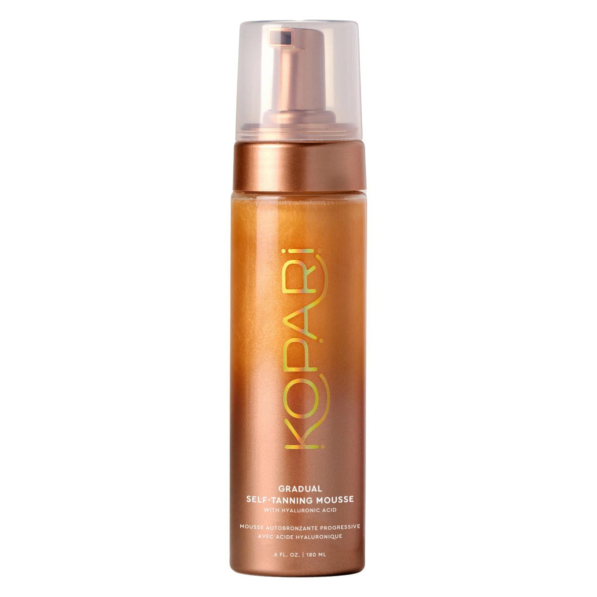 Kopari front packaging showing mousse bottle and benefits