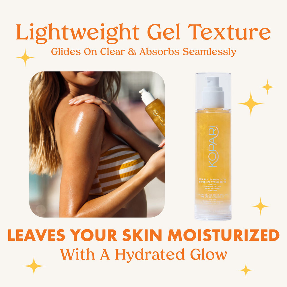 Kopari gel being smoothed onto forearm for instant radiant finish
