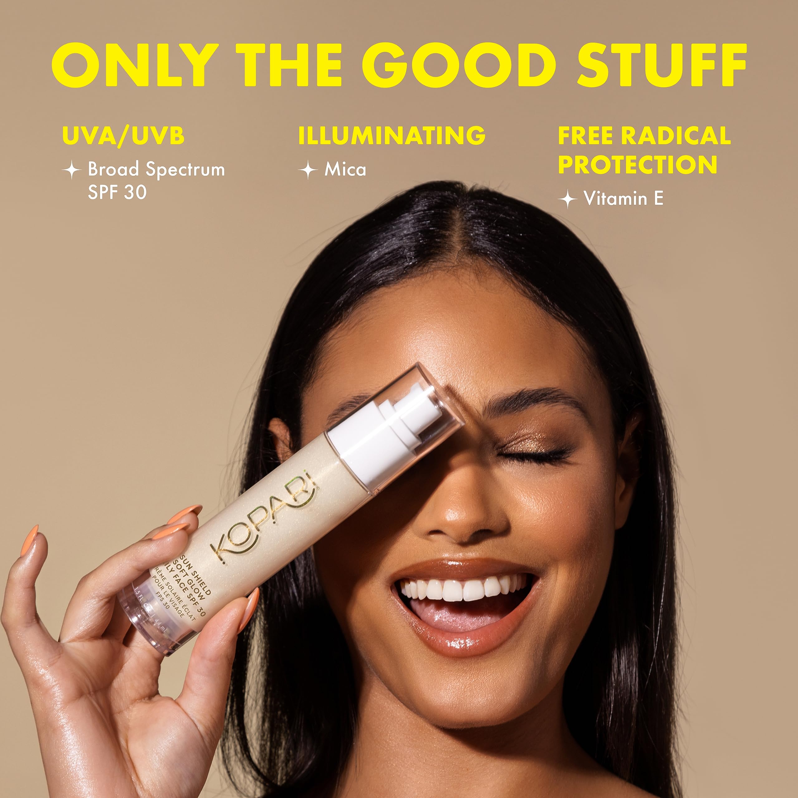 Kopari applied under foundation demonstrating smooth primer effect