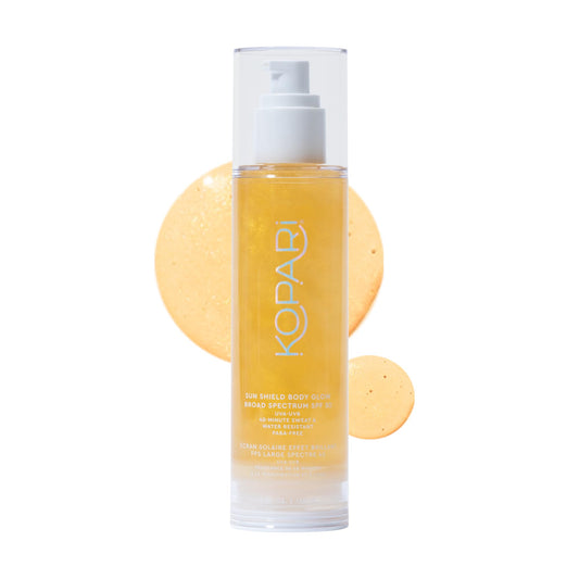 Kopari front packaging showing SPF 50 and glowing benefits