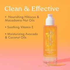 Model shoulders and décolletage with Kopari glow, enhancing sun-ready radiance