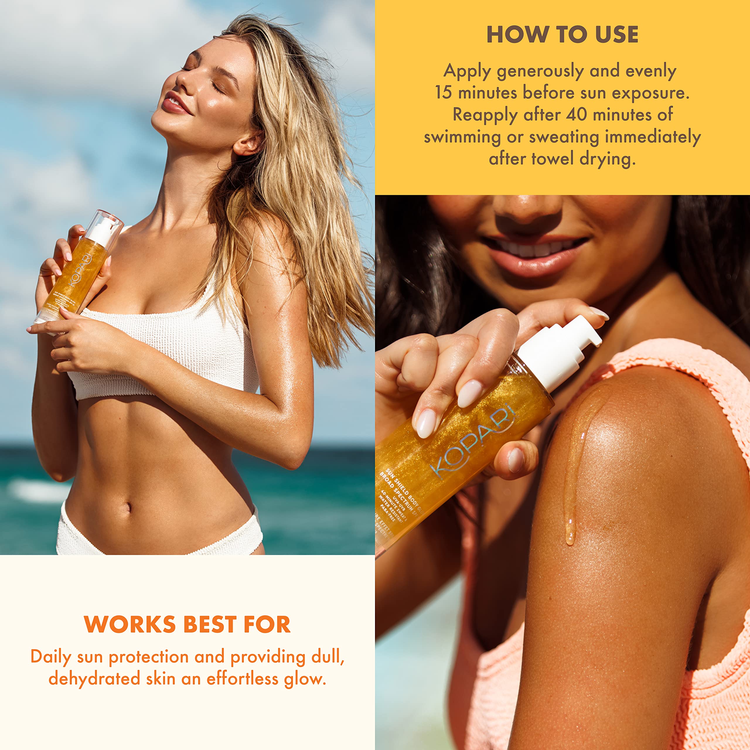 Kopari bottle in hand showing 5 oz size for travel-friendly convenience