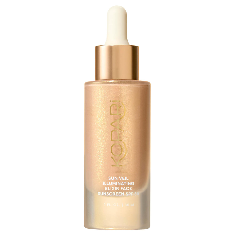 Kopari front packaging showing SPF 38 and radiant finish benefits