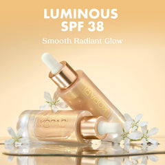 Kopari texture close-up showing smooth, buildable elixir for glow