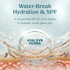 Kopari Sunglaze ingredients label displaying hyaluronic acid and coconut oil benefits