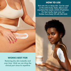 Kopari applied to elbow demonstrating smoothing of rough patches
