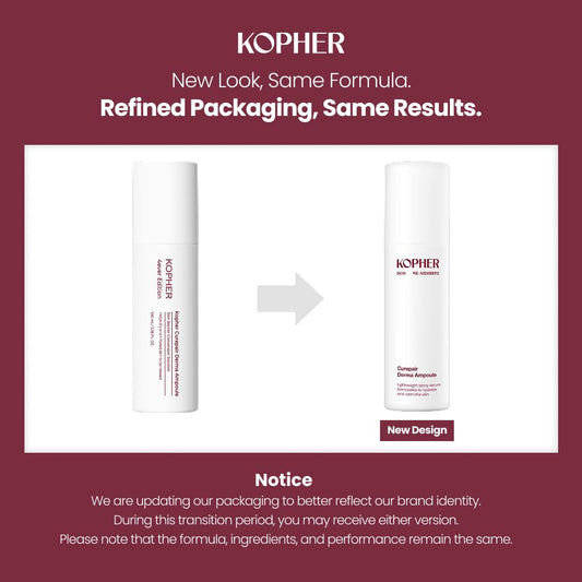 KOPHER close-up of bottle label highlighting 100ml size and actives