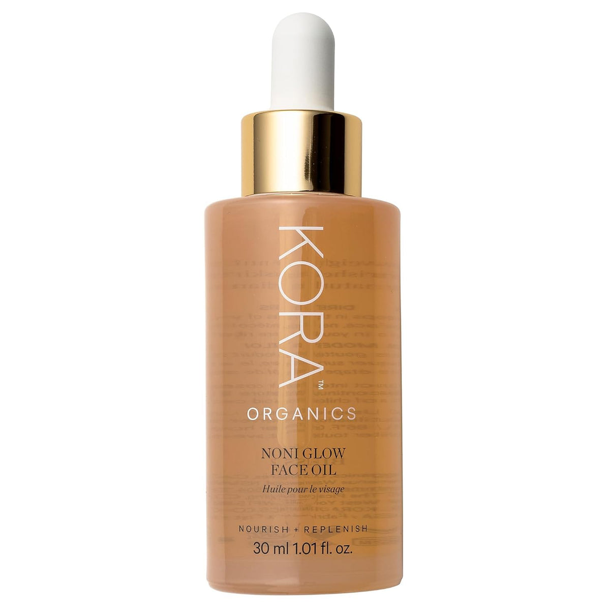 KORA Organics front bottle shot showing clean organic packaging and brand transparency