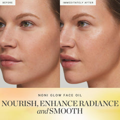 KORA Organics applied at night showing evening hydration and radiant finish