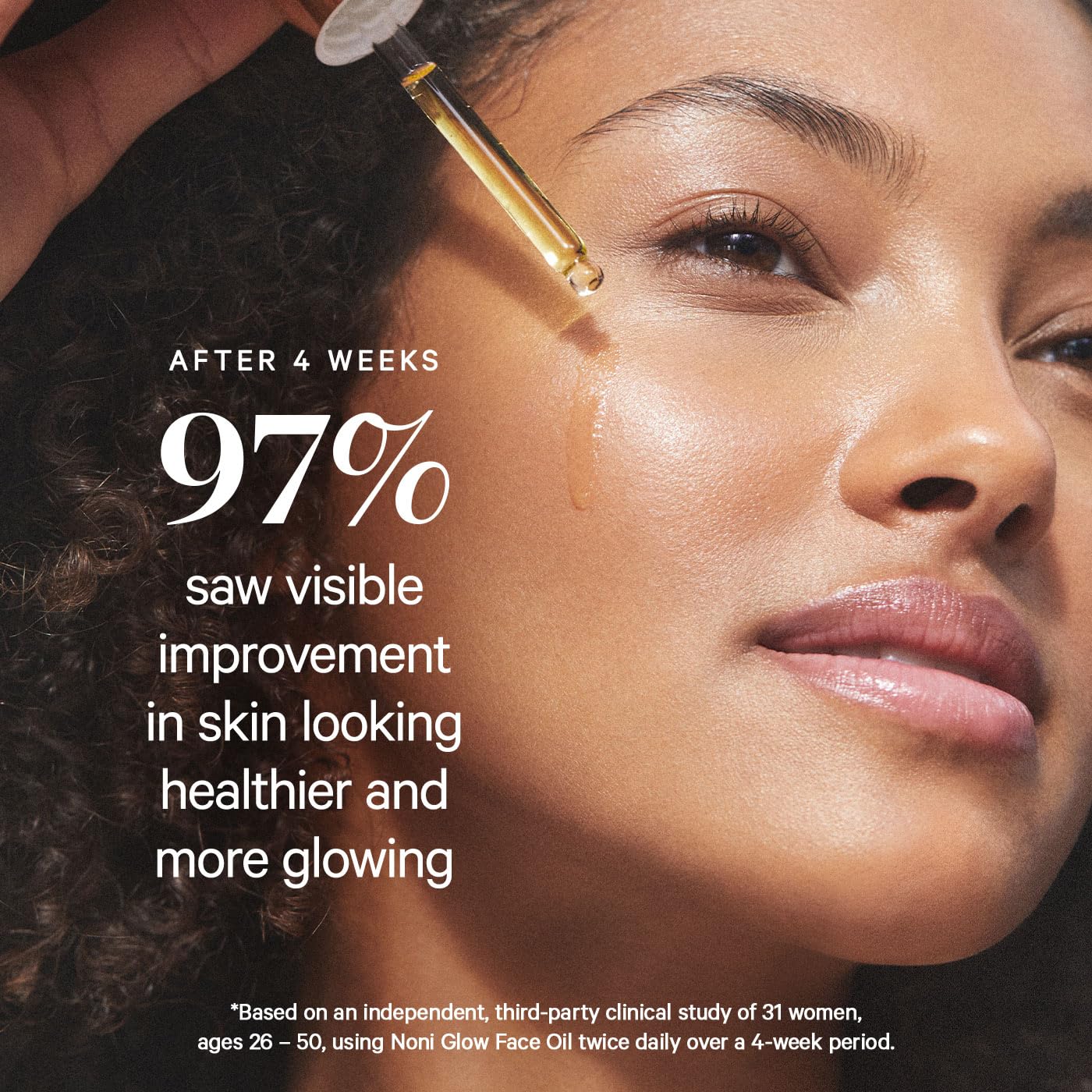 KORA Organics oil texture pooled to show lightweight, fast-absorbing finish
