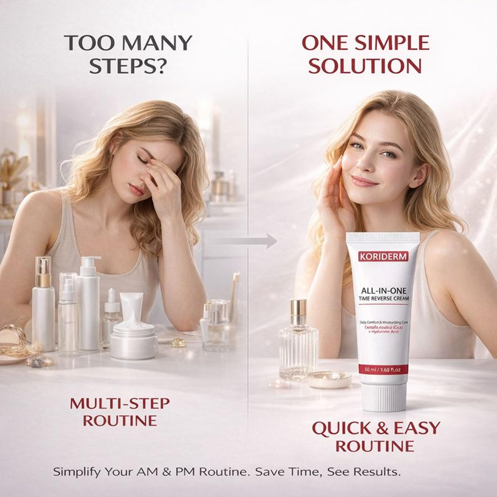 KORIDERM highlighting Centella-inspired ingredient for soothing hydration