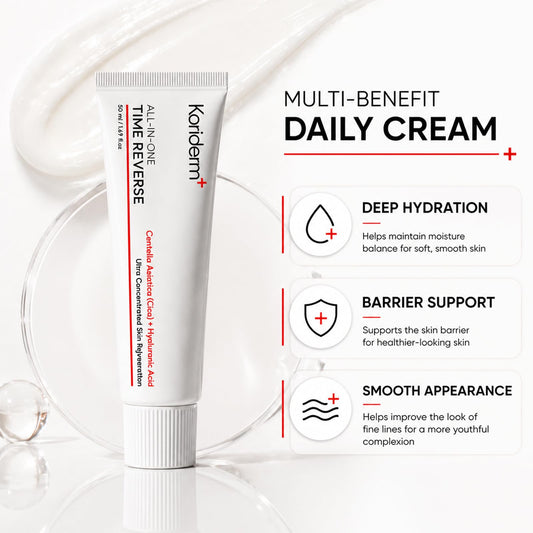 KORIDERM close-up texture of cream highlighting fast absorption and light feel