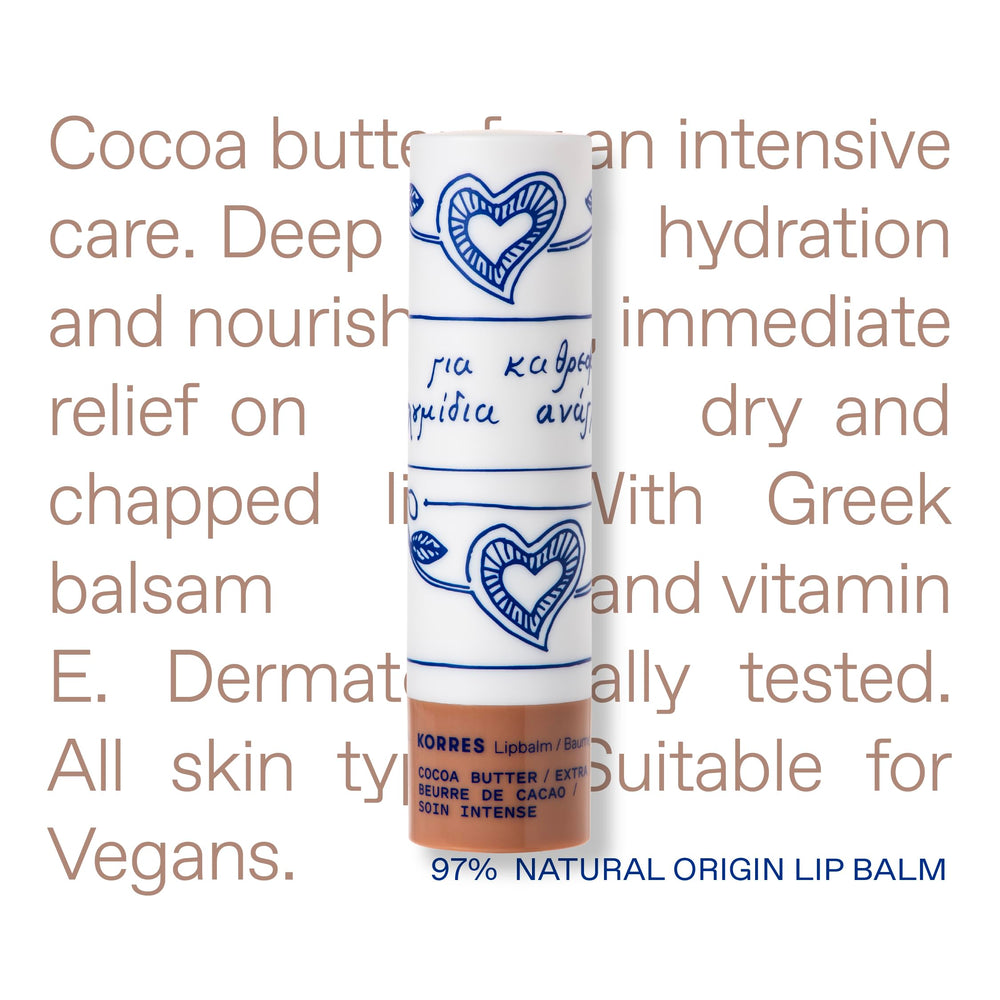 KORRES lip butter inside purse in lifestyle scene offering quick touch-up hydration