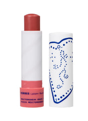 KORRES front packaging of Lip Butter Stick showing Mediterranean Grape tint and benefits