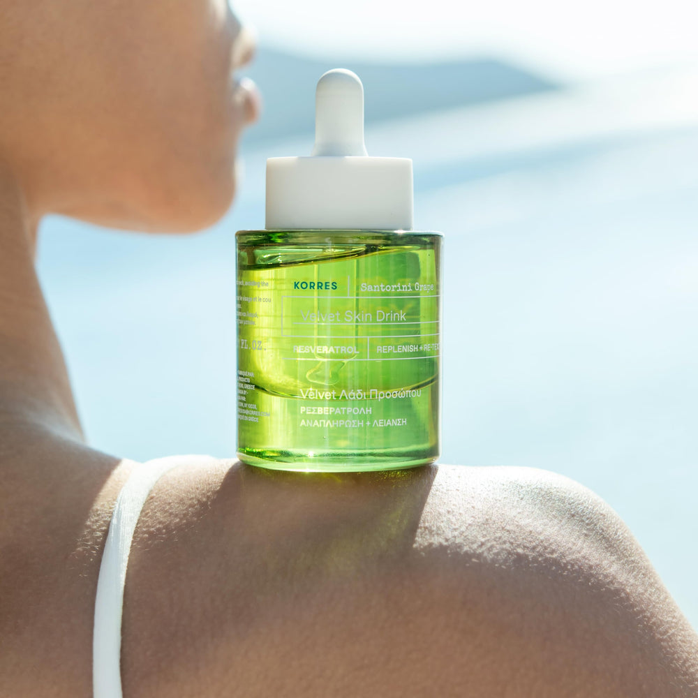 KORRES label close-up showing ingredient list and clean formulation focus