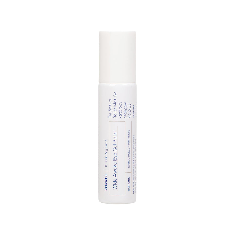 KORRES wide awake eye gel front packaging showing brand and product benefits