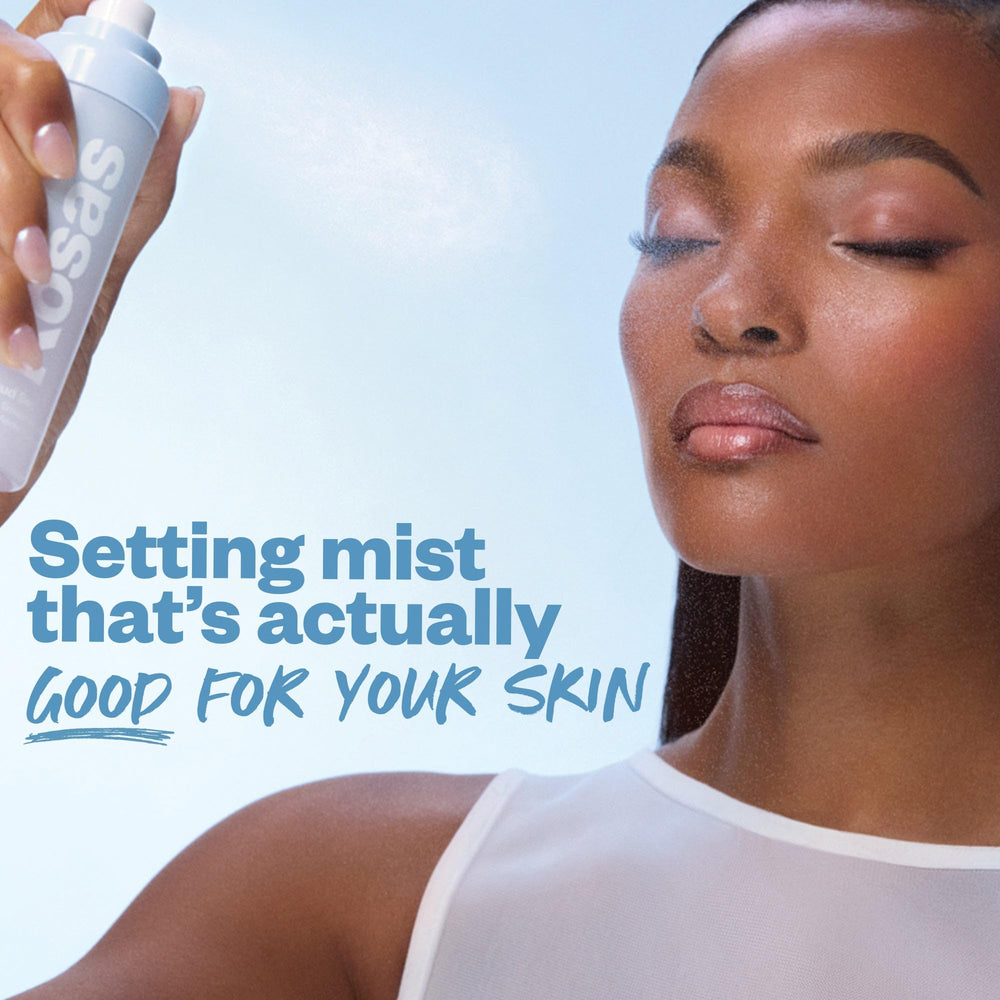 Kosas Cloud Set label close-up featuring key natural ingredients for skin benefits