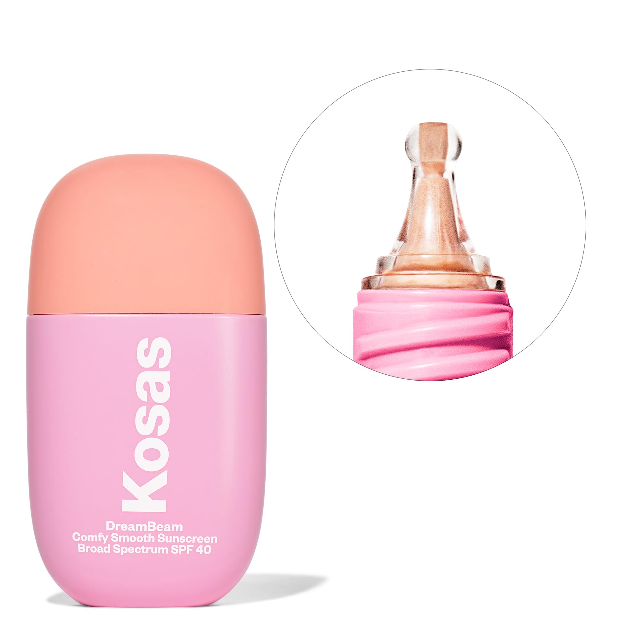 Kosas DreamBeam texture close-up showing lightweight blendable cream