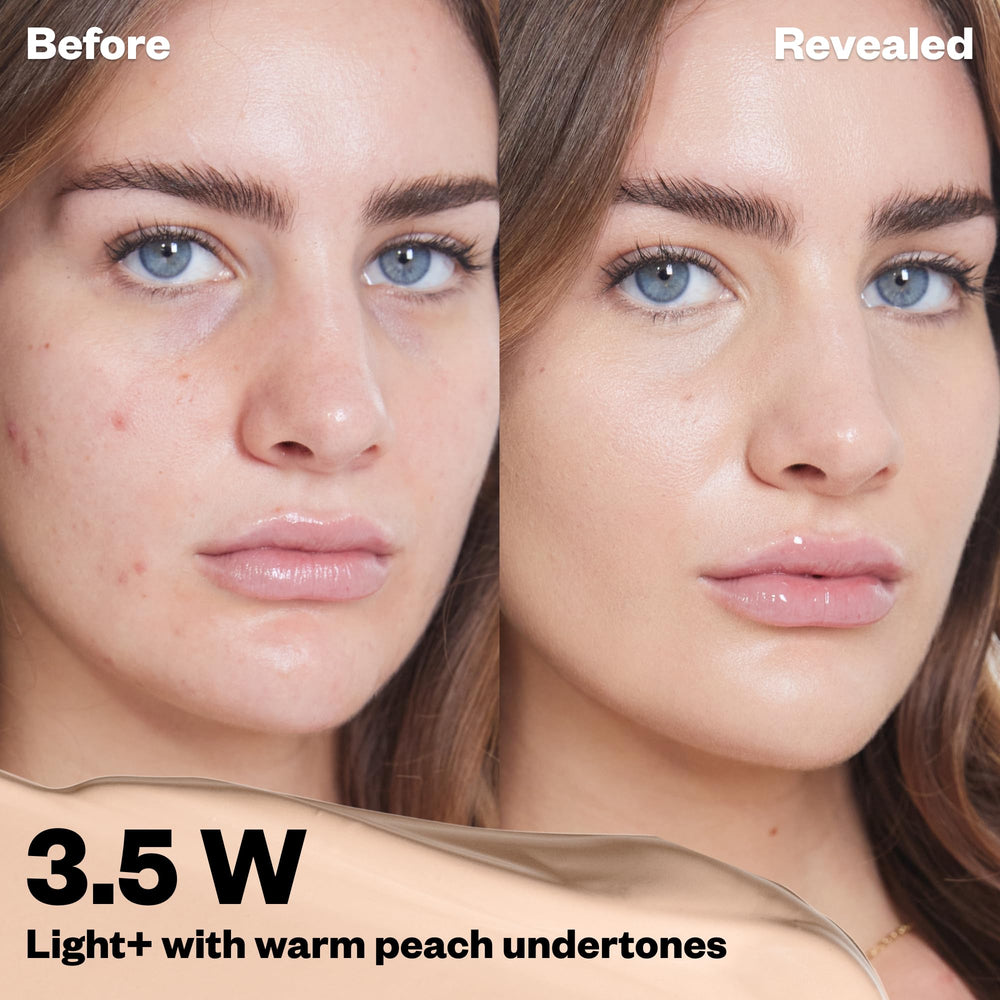 Kosas concealer cap and label close-up highlighting product details benefit