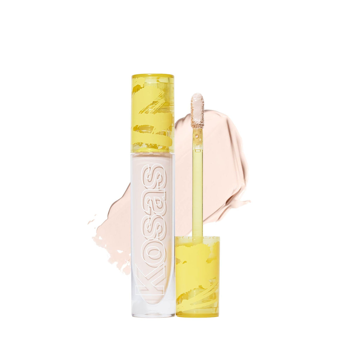 Kosas Revealer front tube showing product label and natural finish benefit