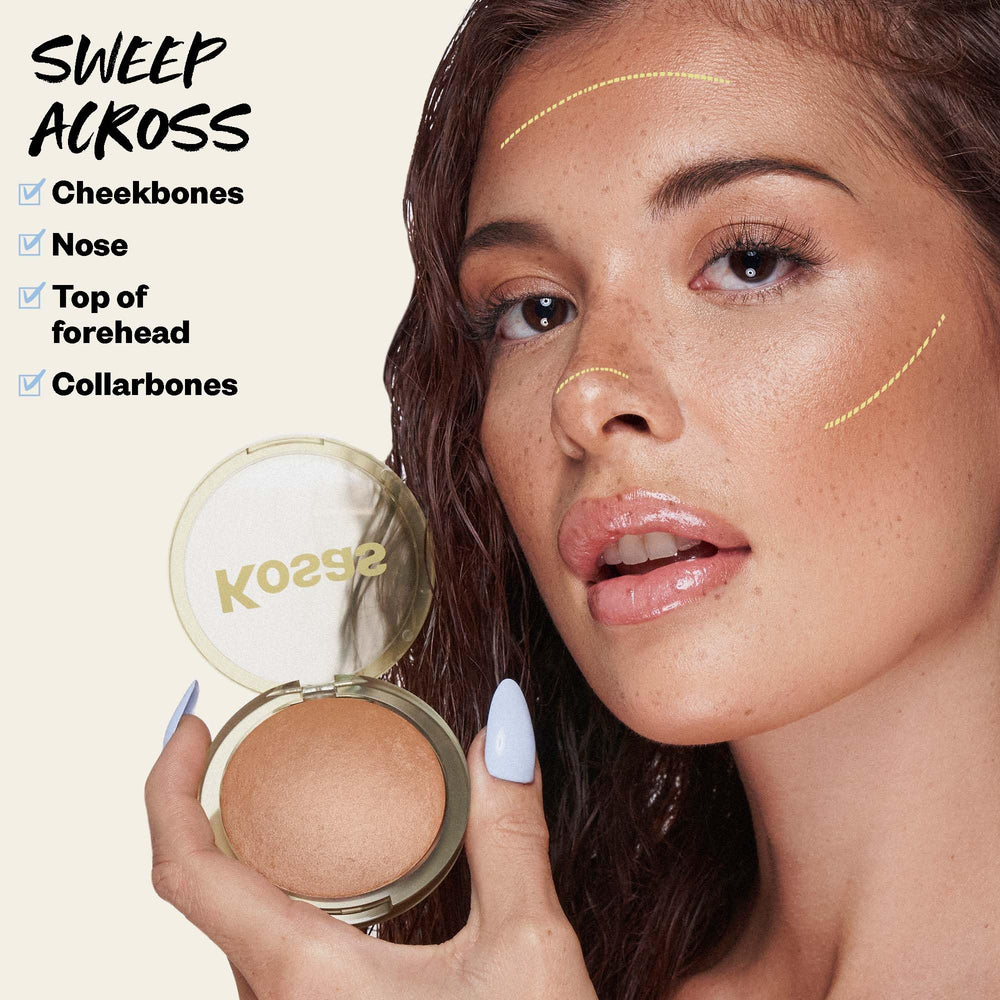 Kosas swatch on skin demonstrating buildable color and natural warmth