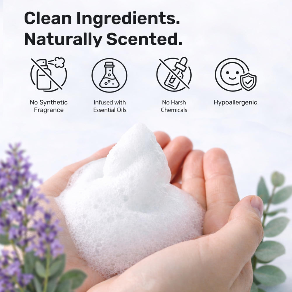 kosmatology close-up foam texture demonstrating gentle lather