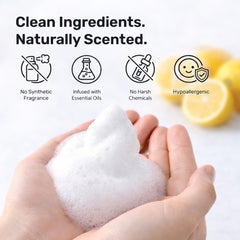 kosmatology close-up lemon essential oil drops demonstrating natural deodorizing power