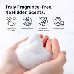 kosmatology close-up foam texture demonstrating gentle, moisturizing lather