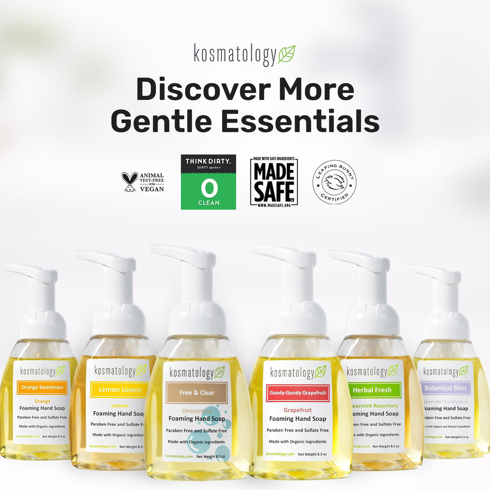 kosmatology bottle on kitchen sink illustrating odor removal after cooking