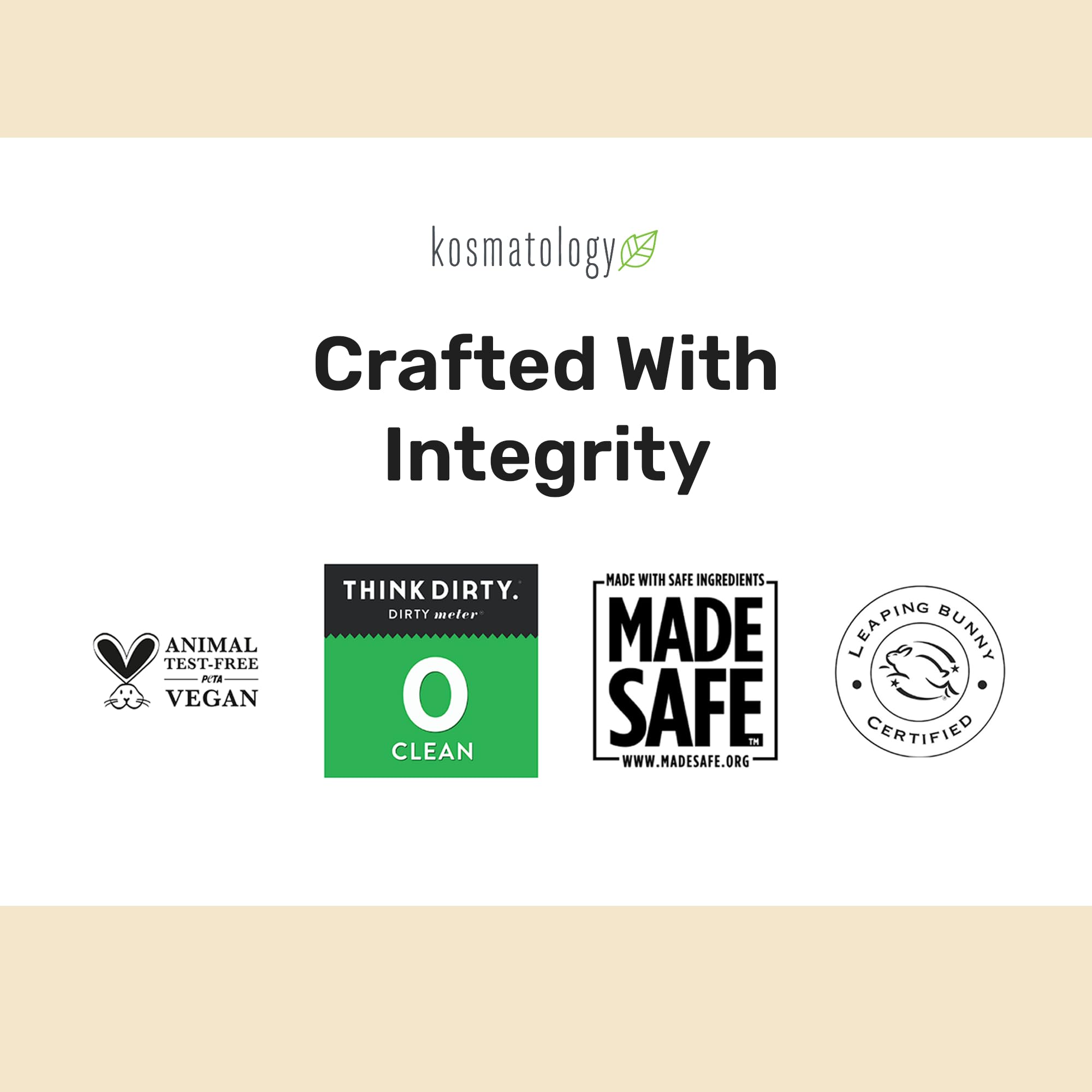 kosmatology Leaping Bunny certification label signaling cruelty-free production