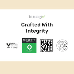 kosmatology Leaping Bunny certification label signaling cruelty-free production