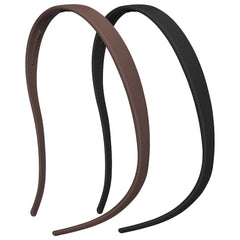 KOVOLITU front view of both matte headbands showing black and coffee benefits hold