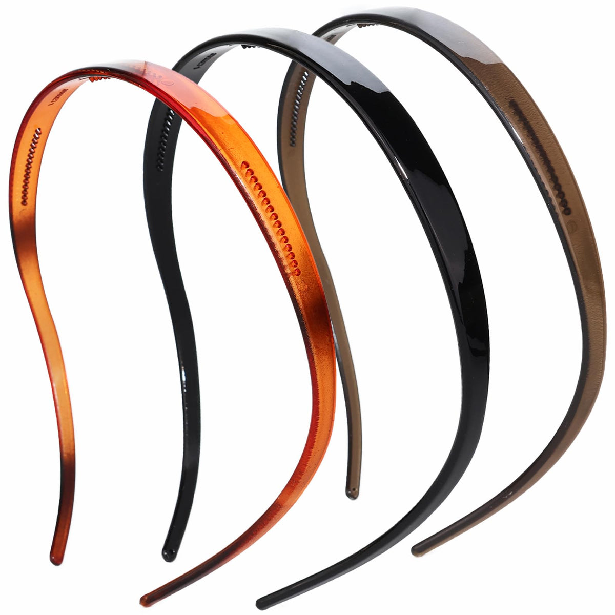 KOVOLITU front view of three headbands showing slim design and set benefit
