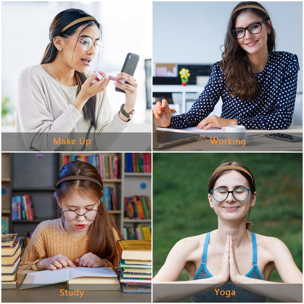 KOVOLITU headband used during makeup routine showing practical everyday benefit