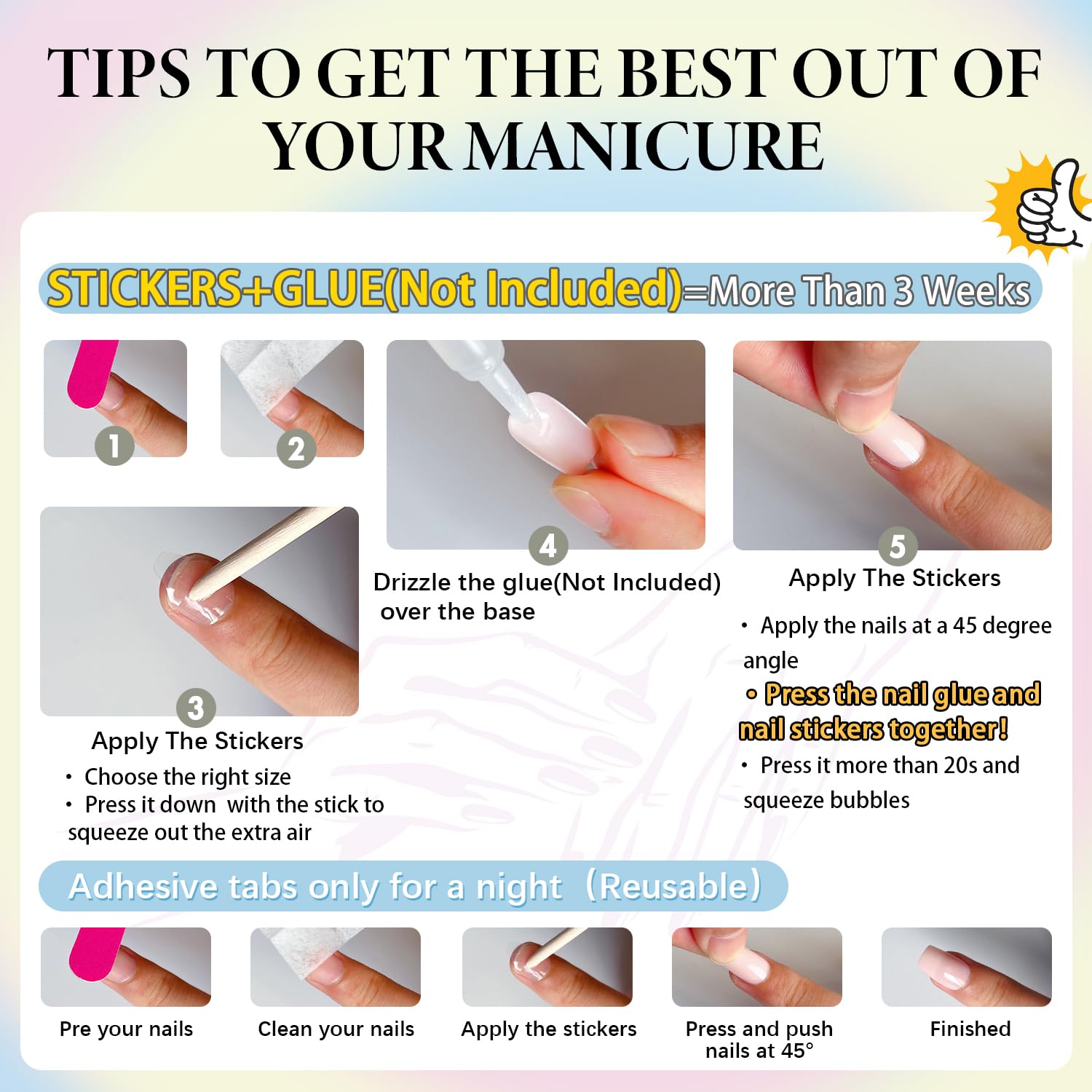 KQueenest adhesive tabs and pack back showing strong hold and organized kit