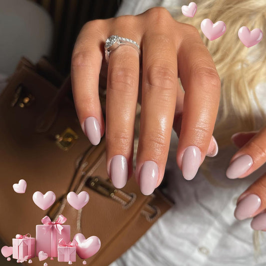 KQueenest close-up of nail texture highlighting smooth gel finish and realistic look