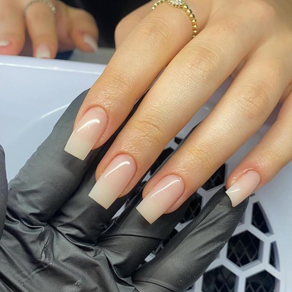 KQueenest close-up of glazed gel texture highlighting durable glossy finish