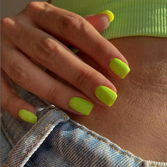 KQueenest close-up of glossy acrylic-look texture that provides durable salon shine