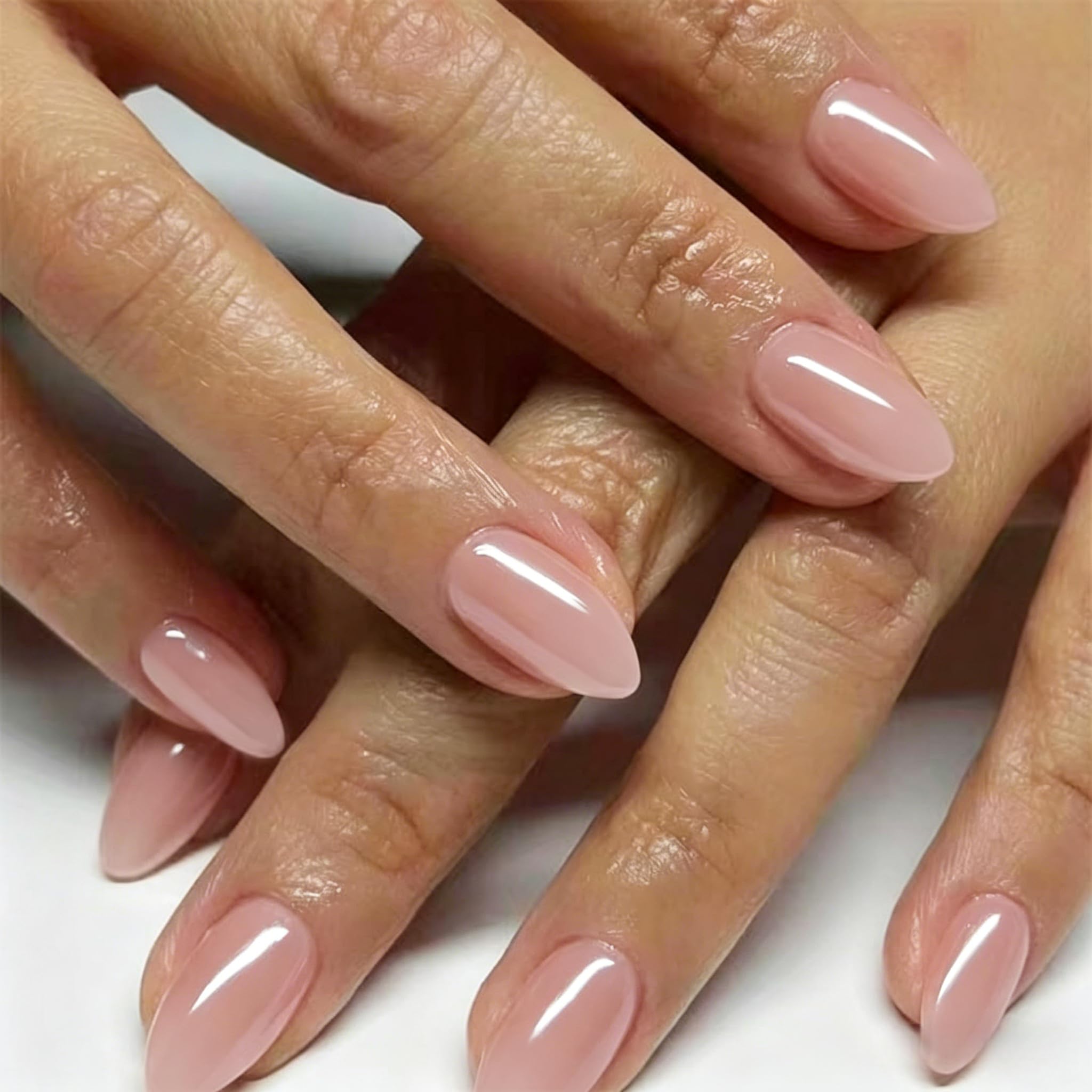 KQueenest front packaging showing 30-piece chrome pink set and clear sizes benefit salon look