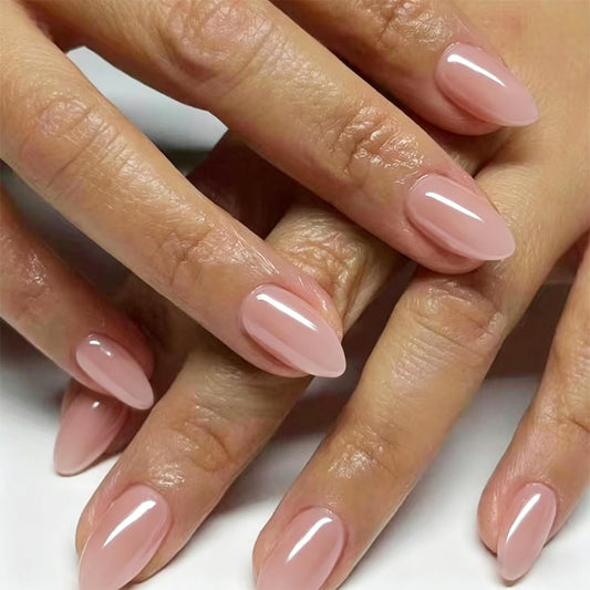 KQueenest front packaging showing 30-piece chrome pink set and clear sizes benefit salon look