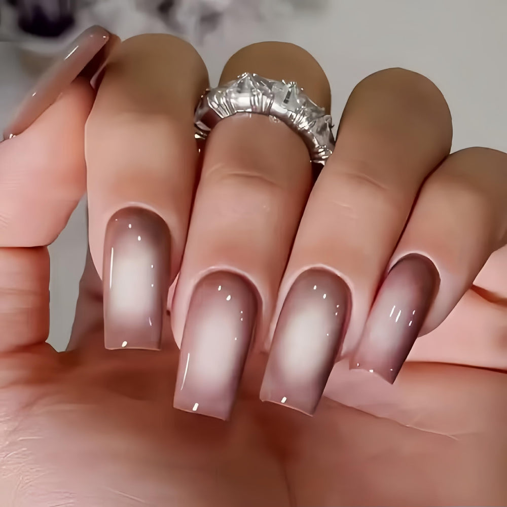 KQueenest front packaging showing ombré brown set and easy-at-home benefit