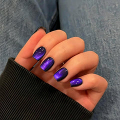 KQueenest front packaging showing violet cat eye nails and included kit benefits
